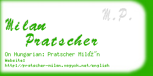 milan pratscher business card